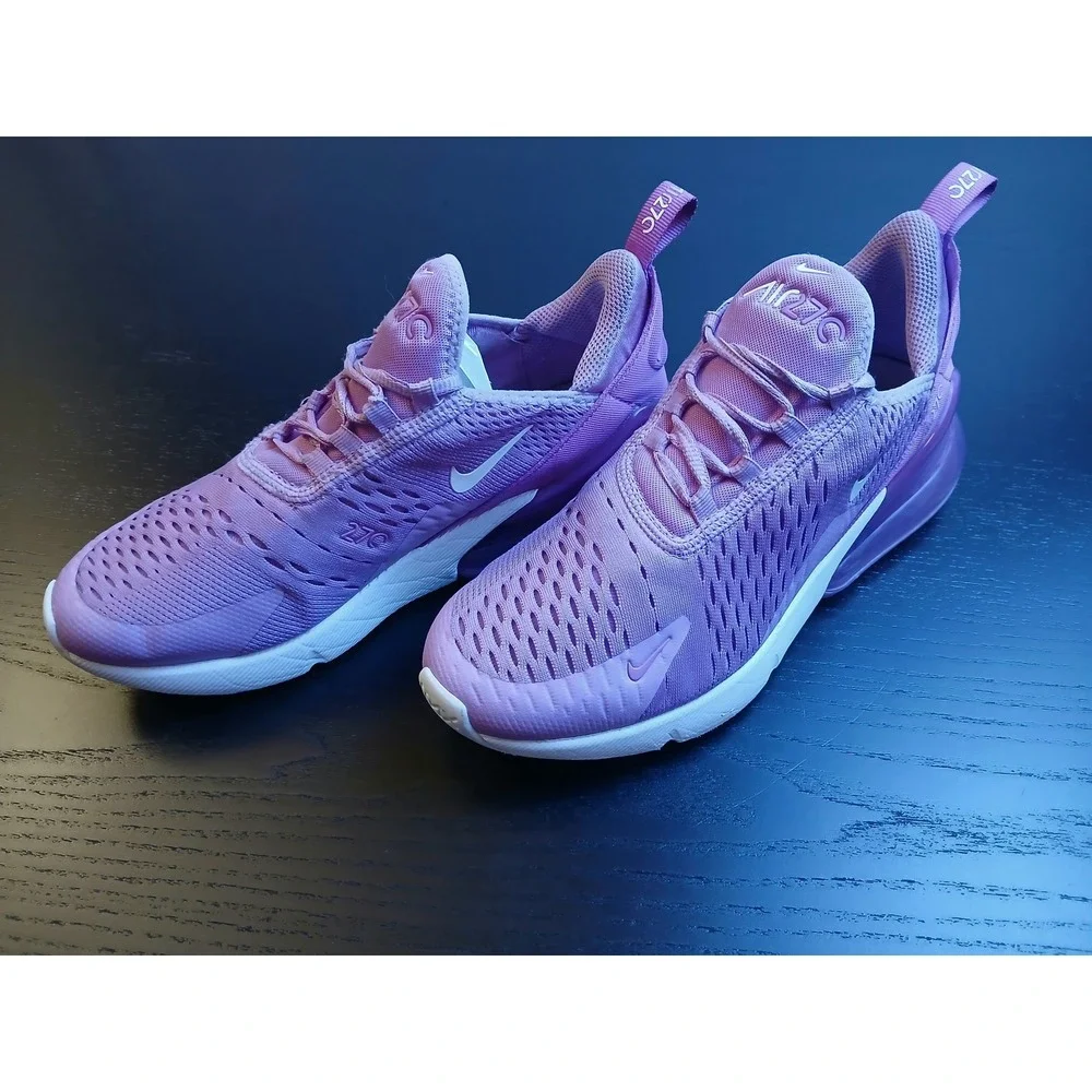 Nike Air Max 270 GS Beyond Pink White Dutch Blue Sneaker 943345-501 Size 6Y